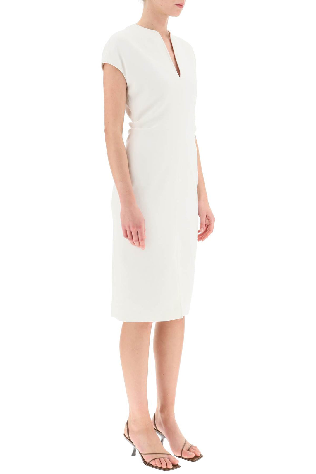 Wool Crepe Sheath Dress - Agnona - Women