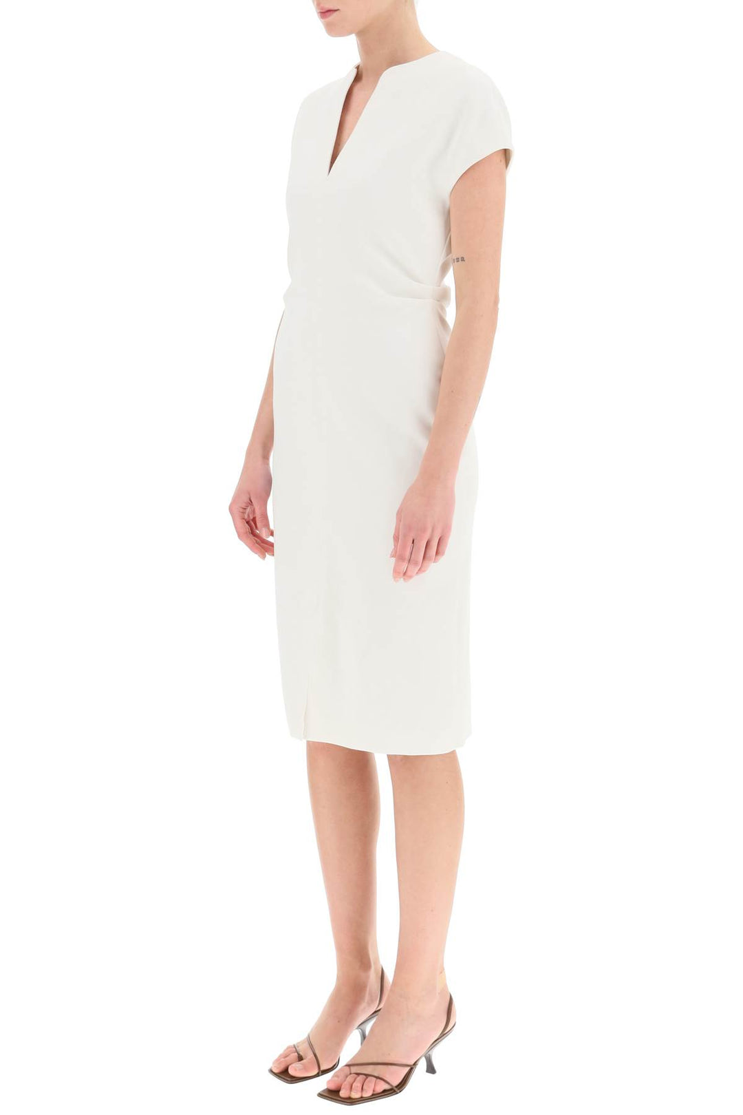 Wool Crepe Sheath Dress - Agnona - Women