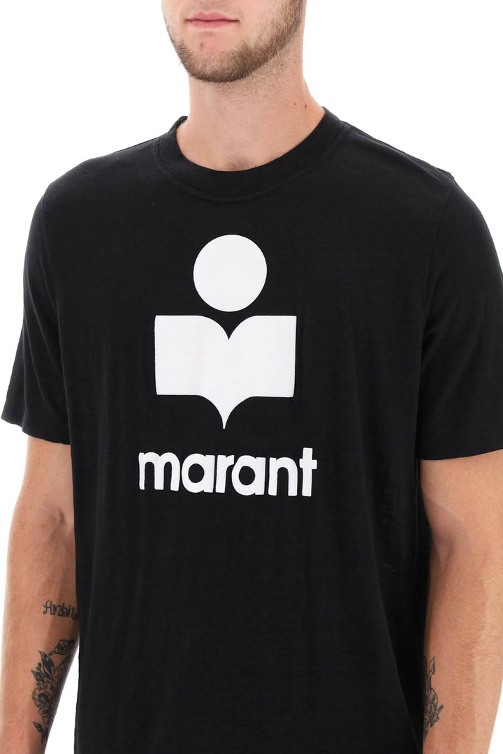 'Karman' Logo Linen T Shirt - Marant - Men