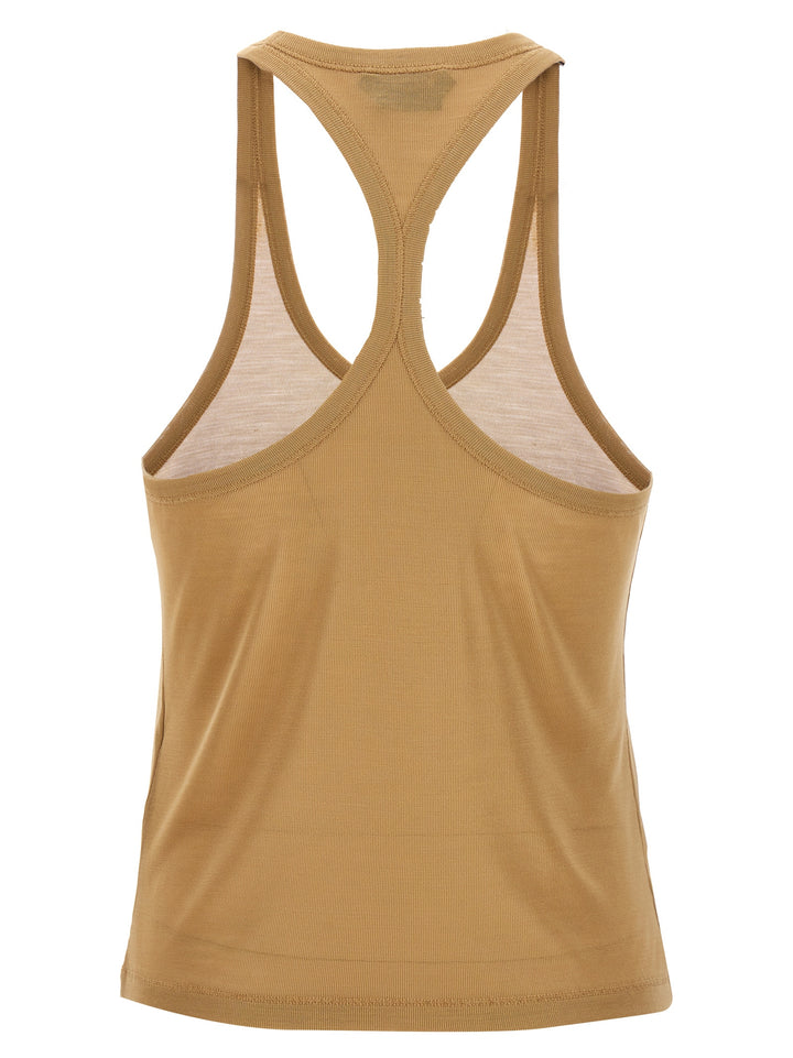 Silk Tank Top Tops Gold