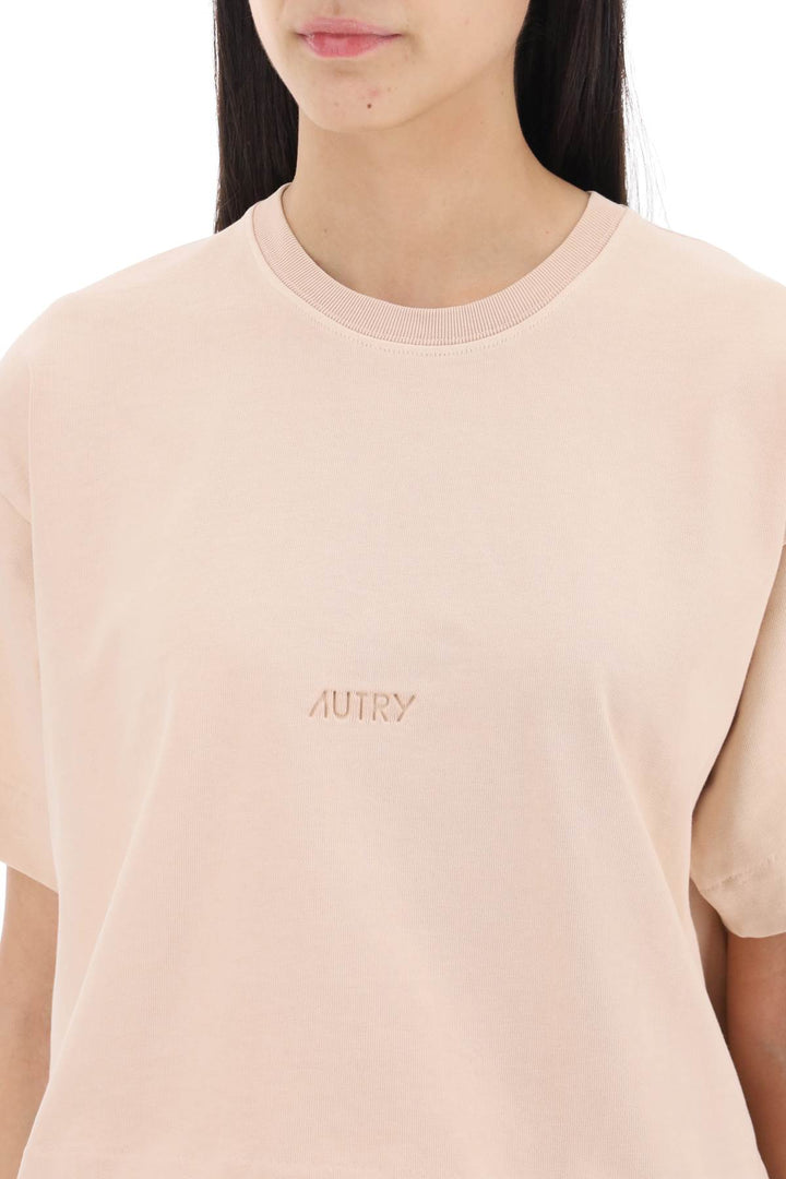 Boxy T Shirt With Debossed Logo - Autry - Women