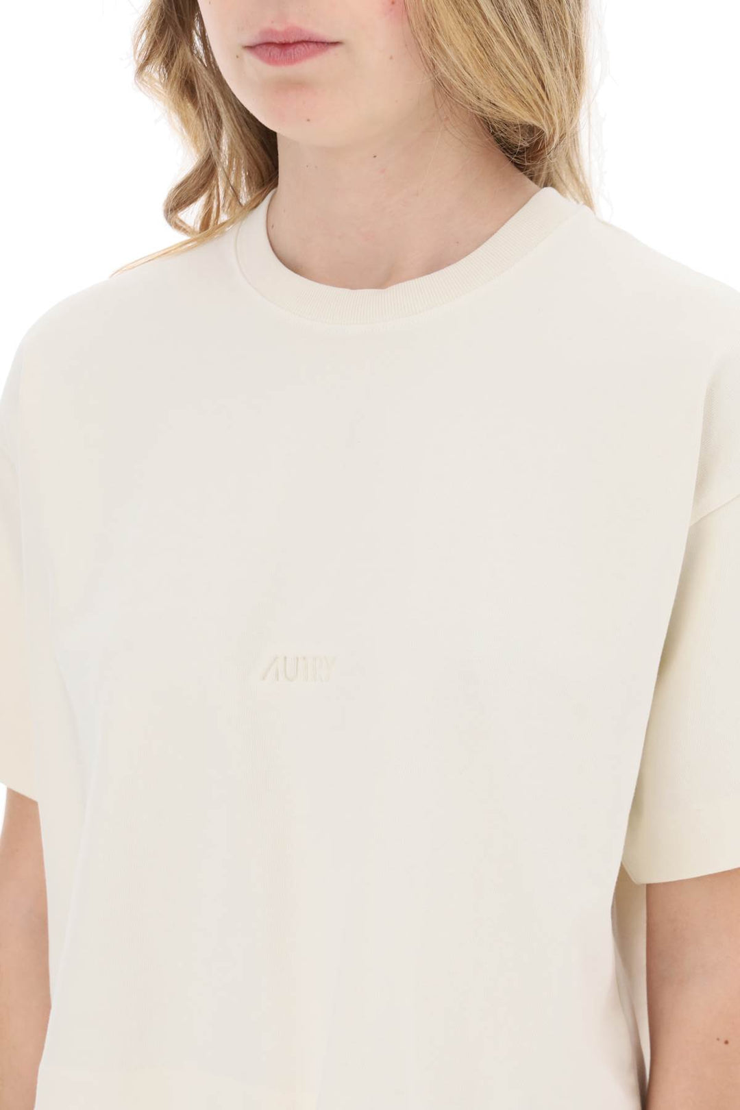 Boxy T Shirt With Debossed Logo - Autry - Women