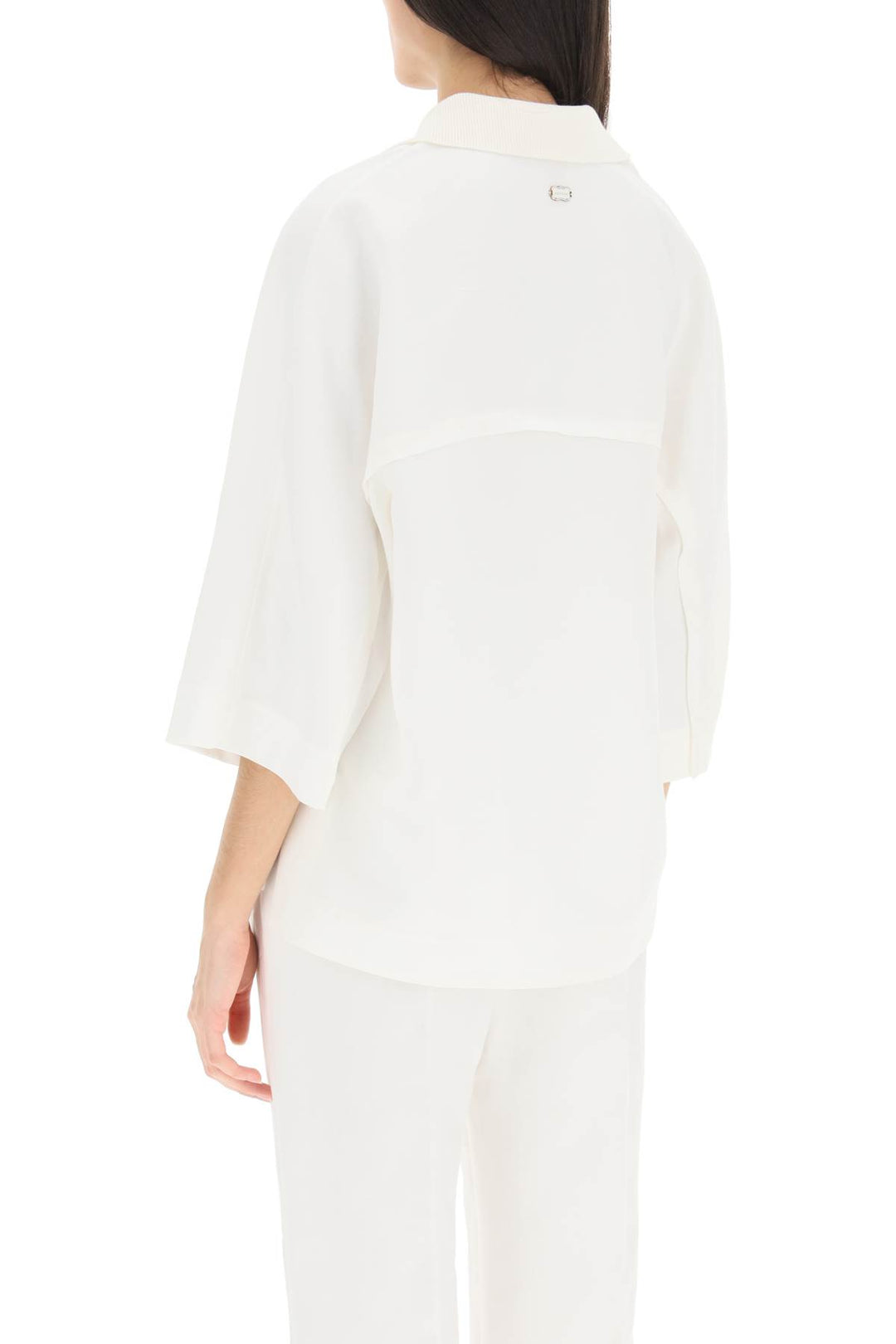 Linen Viscose Polo Blouse - Agnona - Women