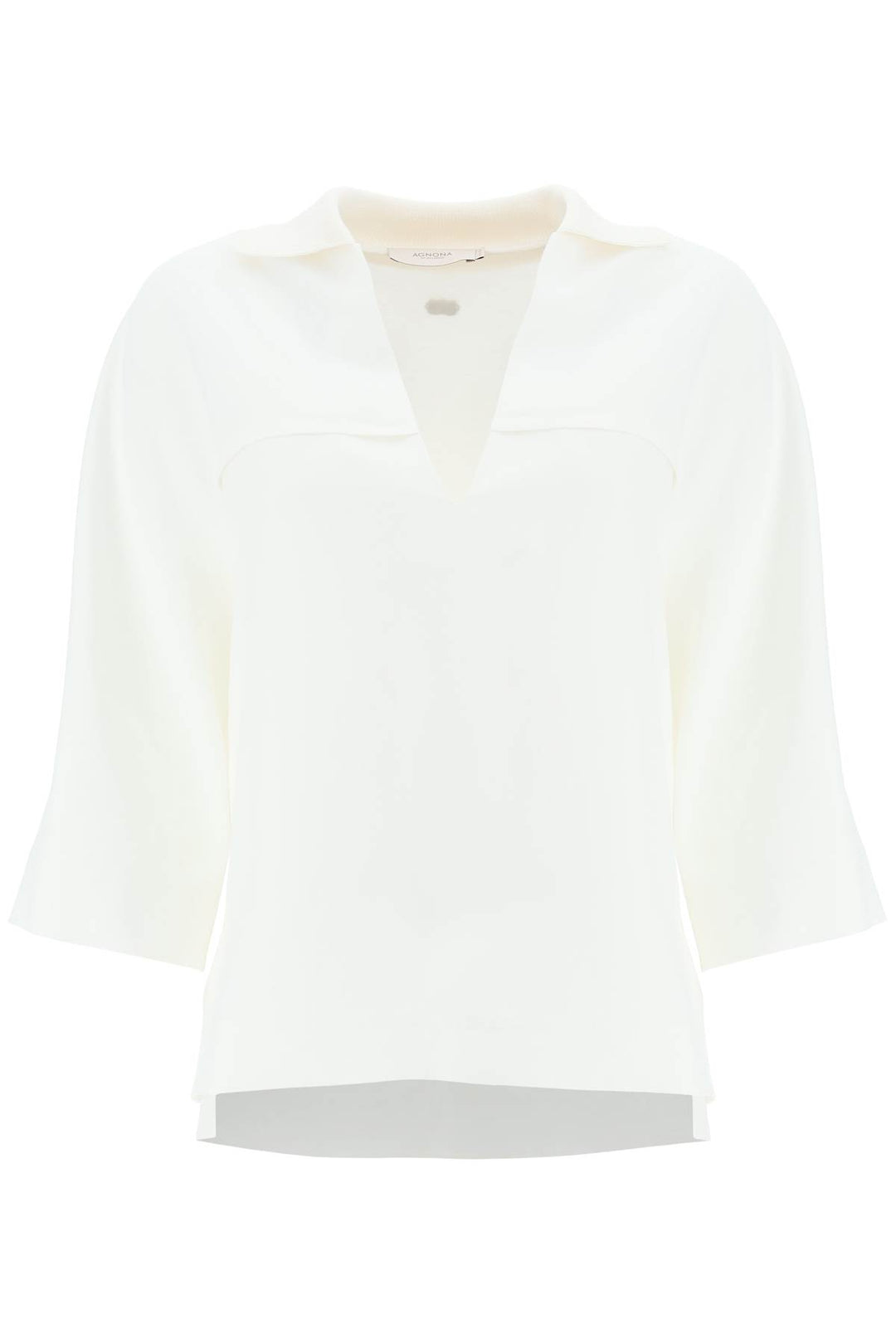 Linen Viscose Polo Blouse - Agnona - Women