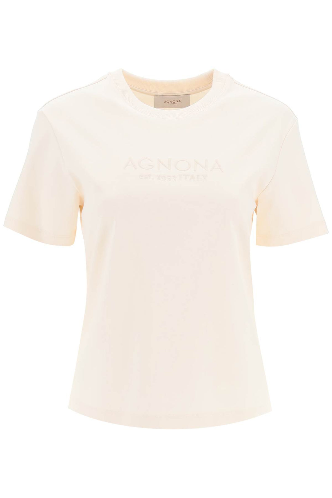 T Shirt With Embroidered Logo - Agnona - Women