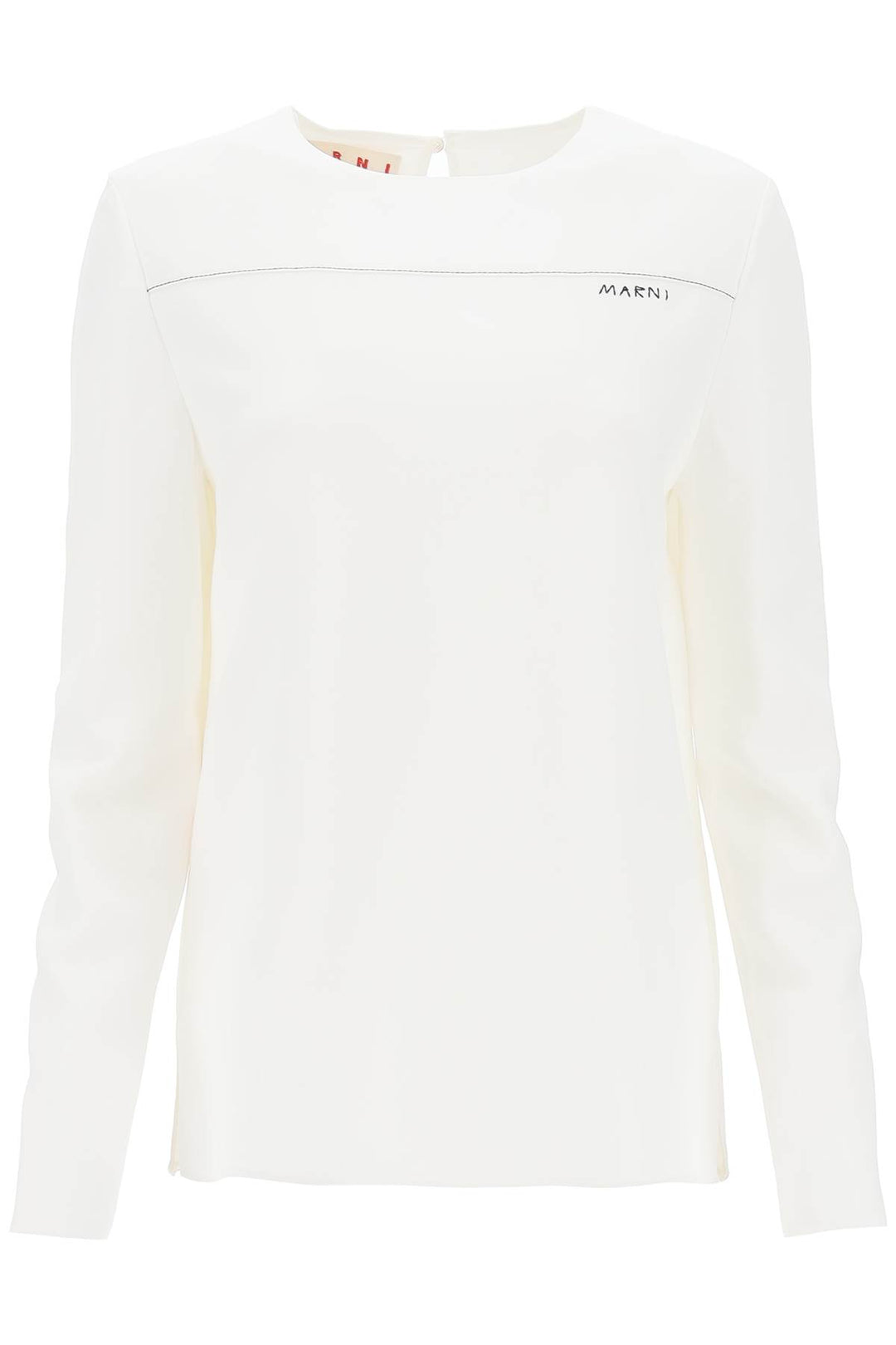 Cady Blouse With Logo Embroidery - Marni - Women