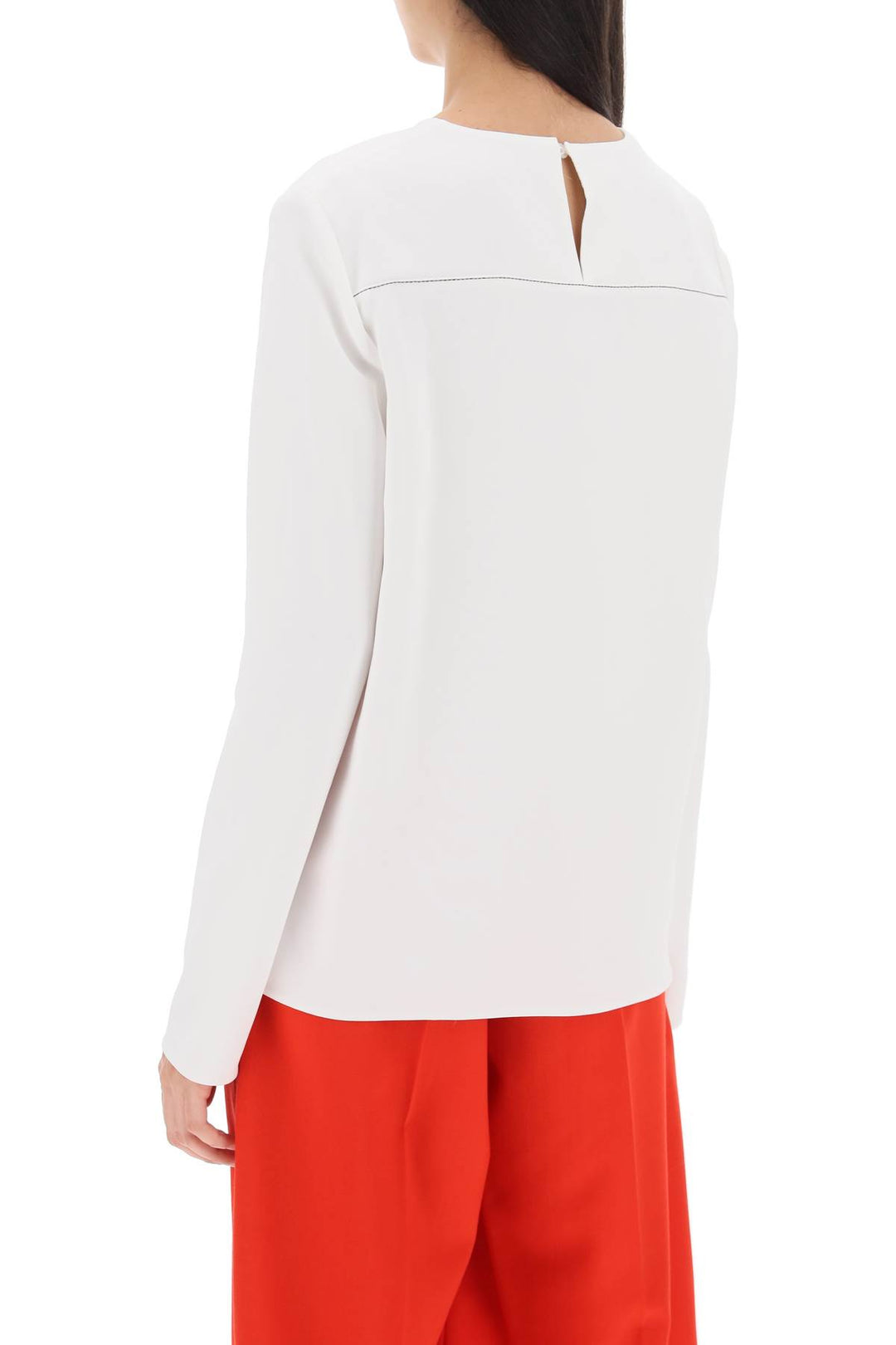 Cady Blouse With Logo Embroidery - Marni - Women