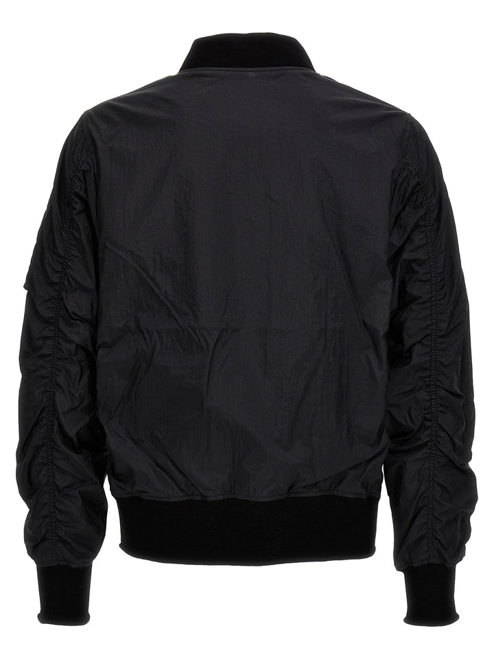 Nylon Bomber Jacket Casual Jackets, Parka Black