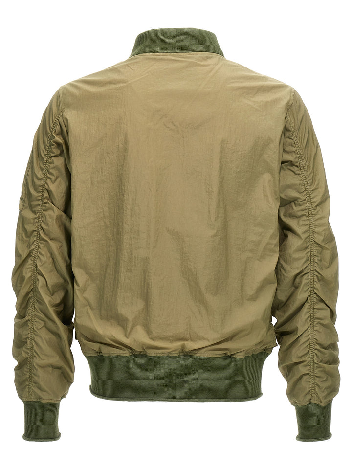 Nylon Bomber Jacket Casual Jackets, Parka Green