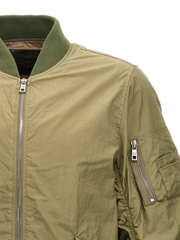 Nylon Bomber Jacket Casual Jackets, Parka Green