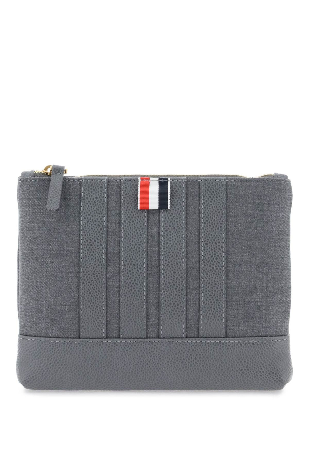 Wool 4 Bar Small Pouch - Thom Browne - Men