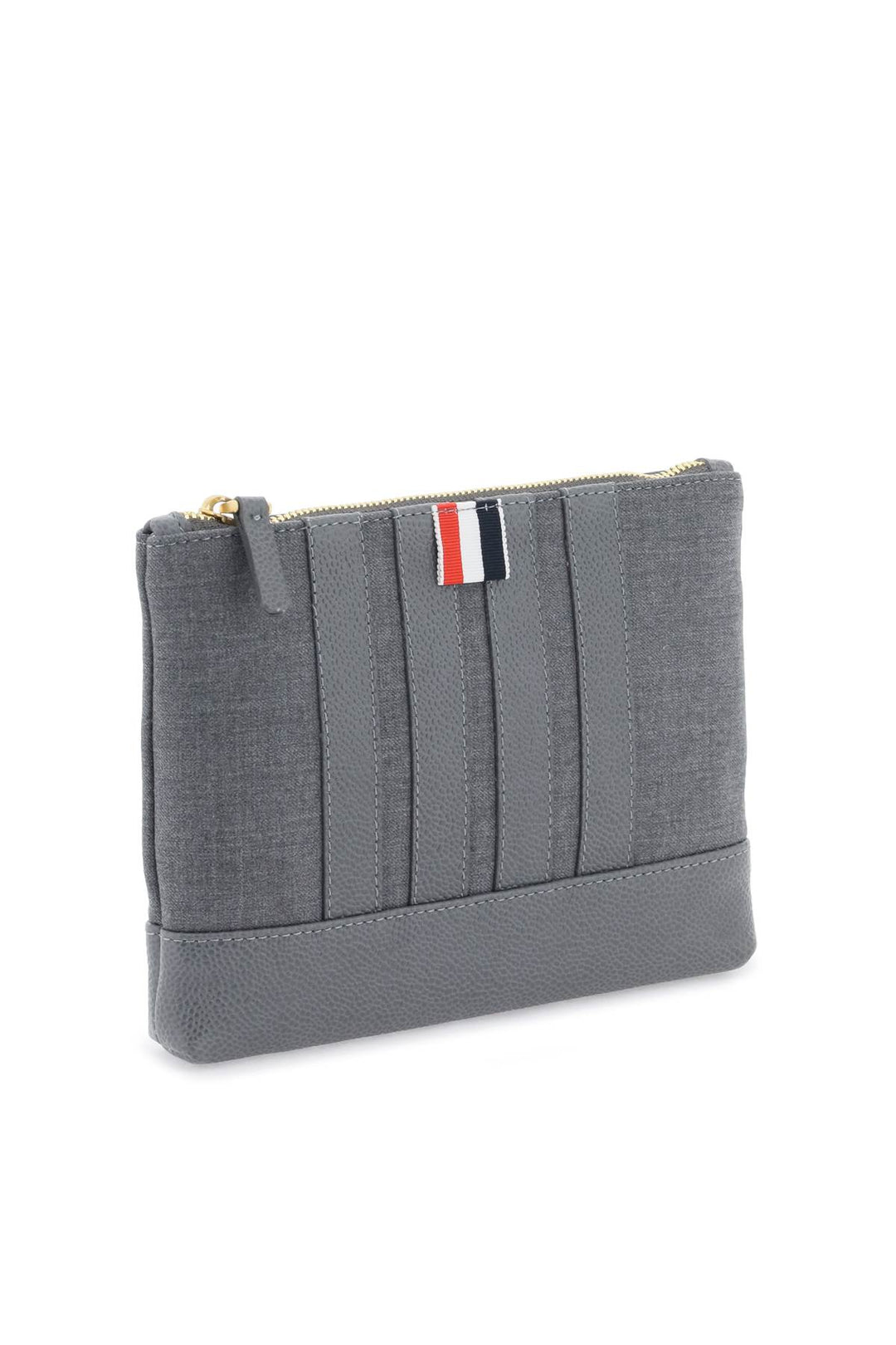 Wool 4 Bar Small Pouch - Thom Browne - Men