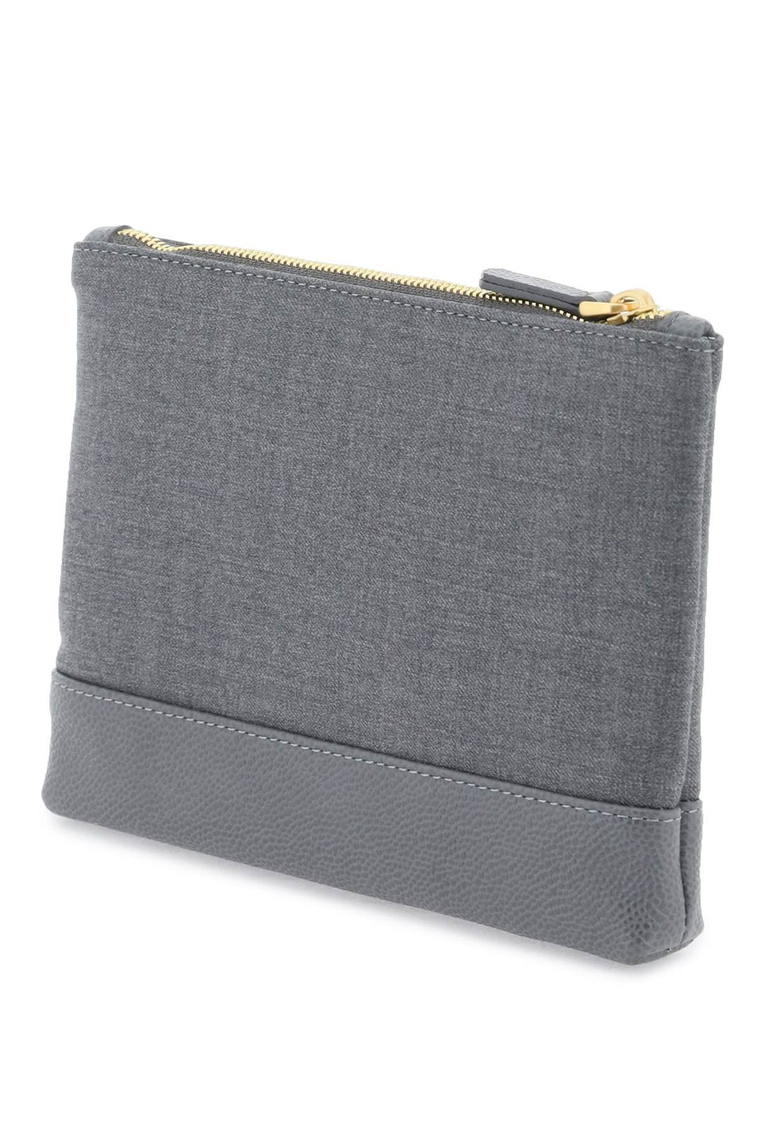 Wool 4 Bar Small Pouch - Thom Browne - Men