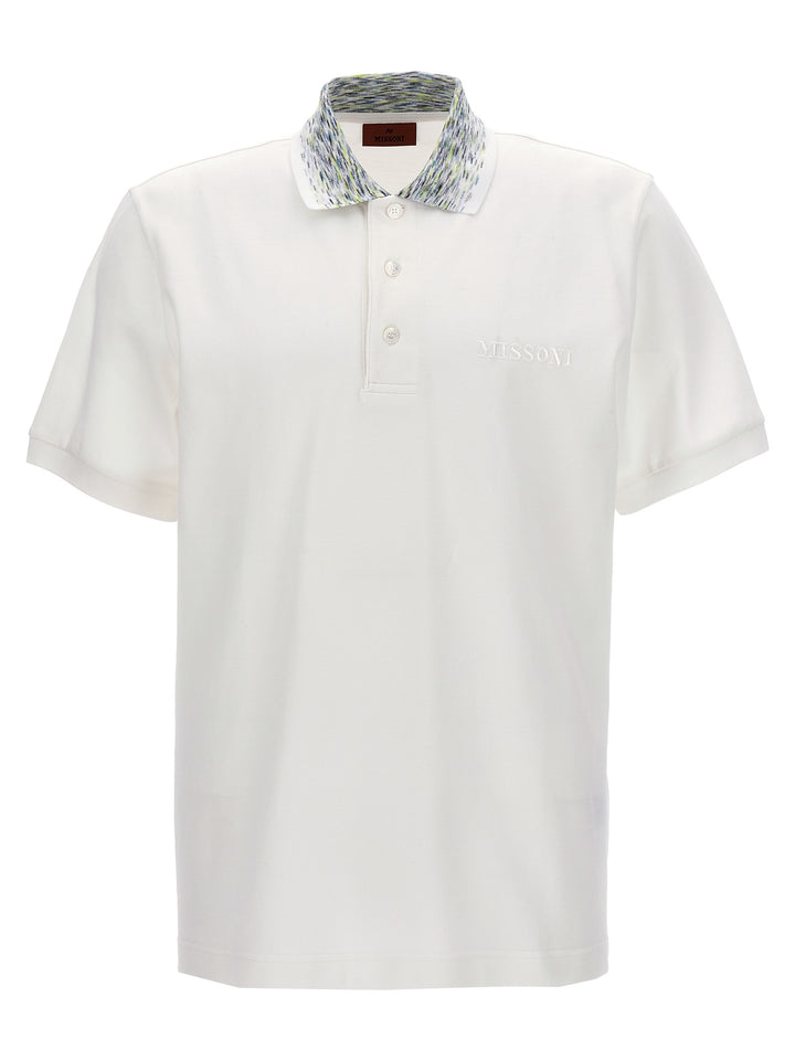 Logo Embroidery  Shirt Polo White