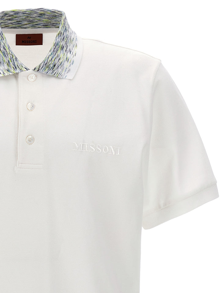 Logo Embroidery  Shirt Polo White