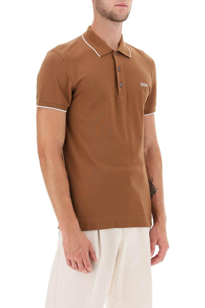 Polo Shirt In Stretch Cotton Piquet - Zegna - Men