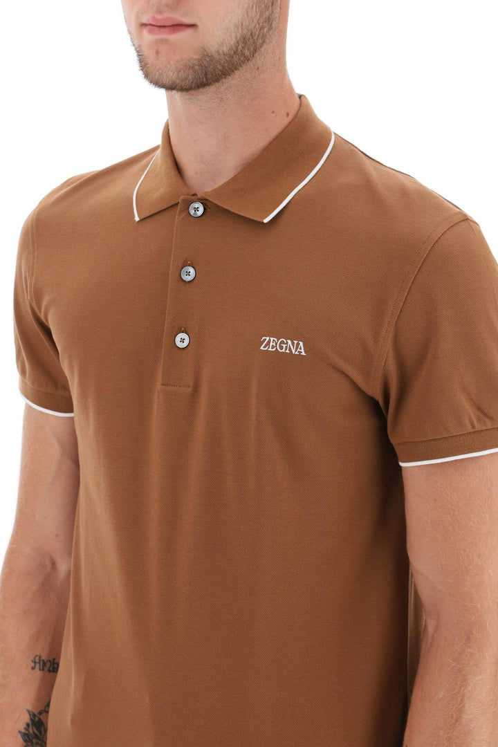 Polo Shirt In Stretch Cotton Piquet - Zegna - Men