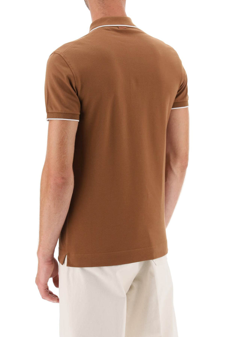 Polo Shirt In Stretch Cotton Piquet - Zegna - Men