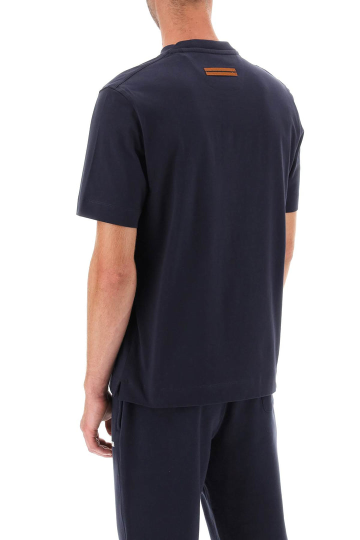 T Shirt With Rubberized Logo - Zegna - Men