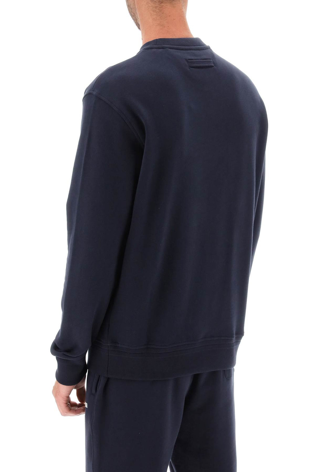 Crew Neck Sweatshirt With Flocked Logo - Zegna - Men