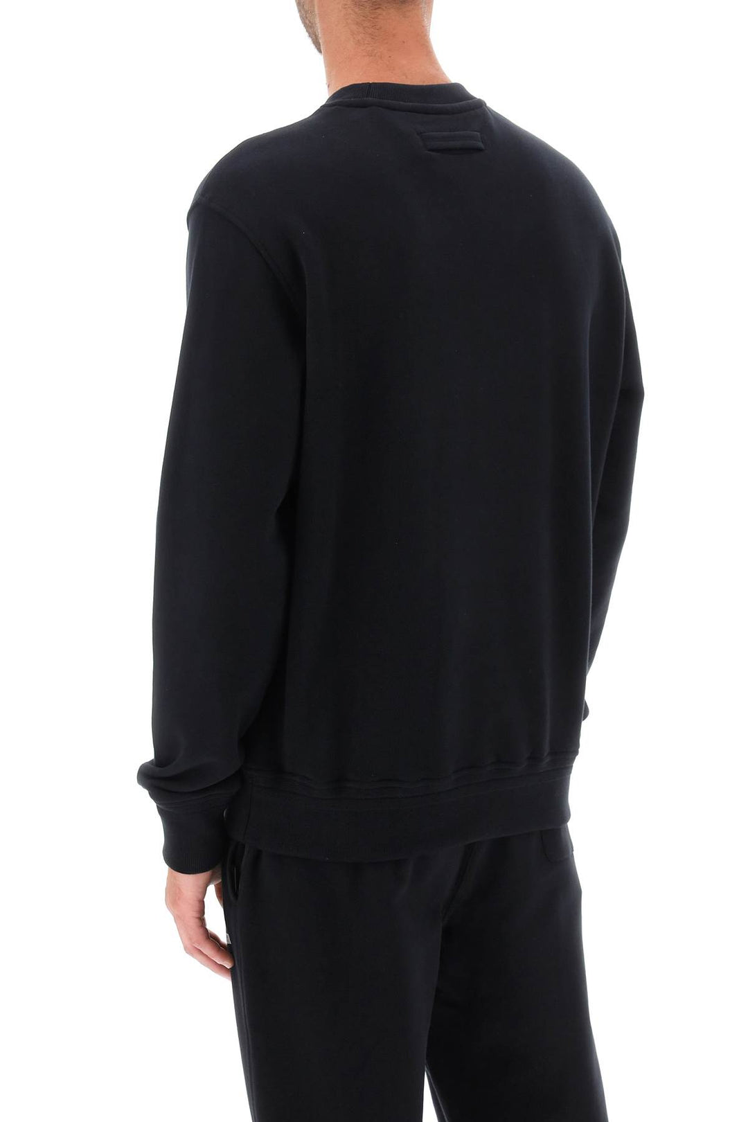 Crew Neck Sweatshirt With Flocked Logo - Zegna - Men