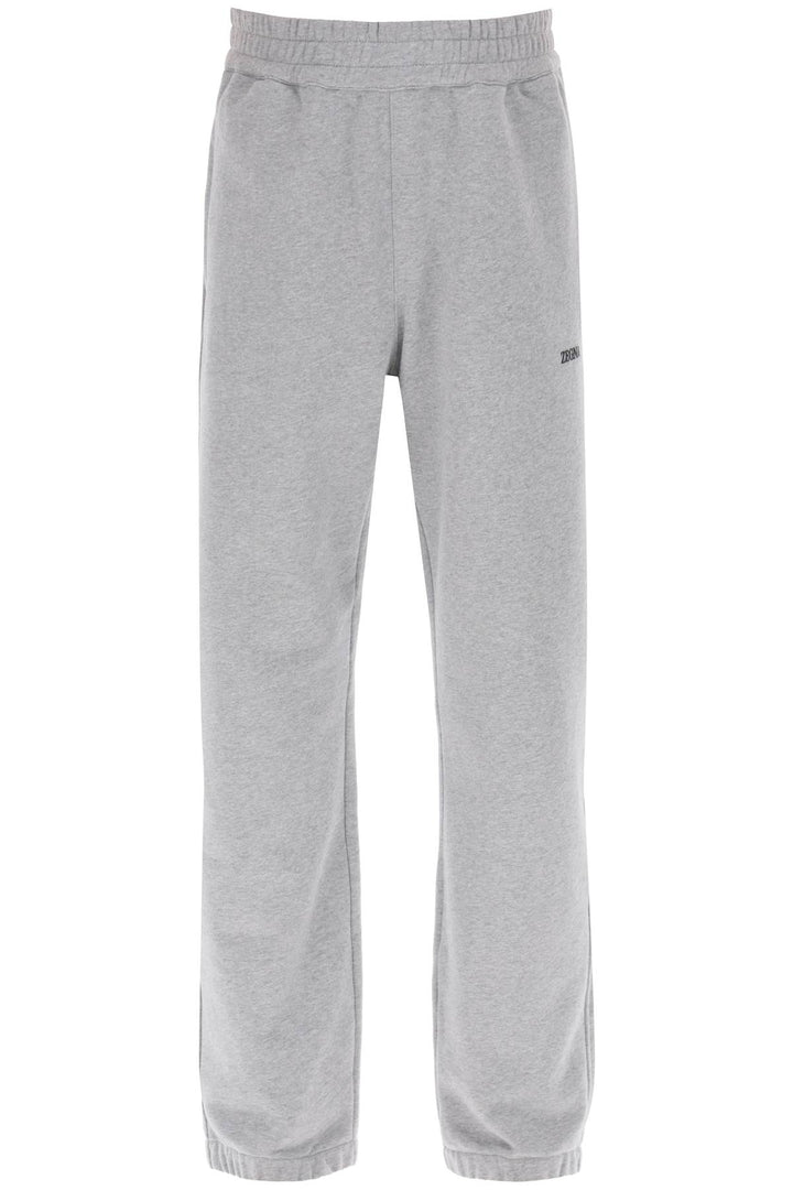 Joggers With Rubberized Logo - Zegna - Men