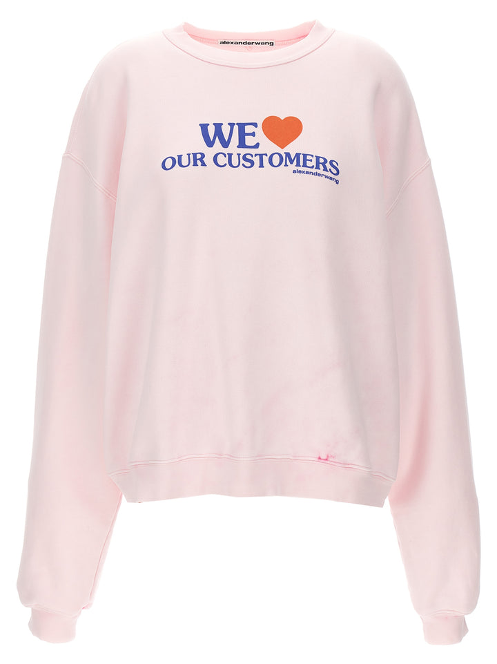 We Love Our Customers Sweatshirt Pink