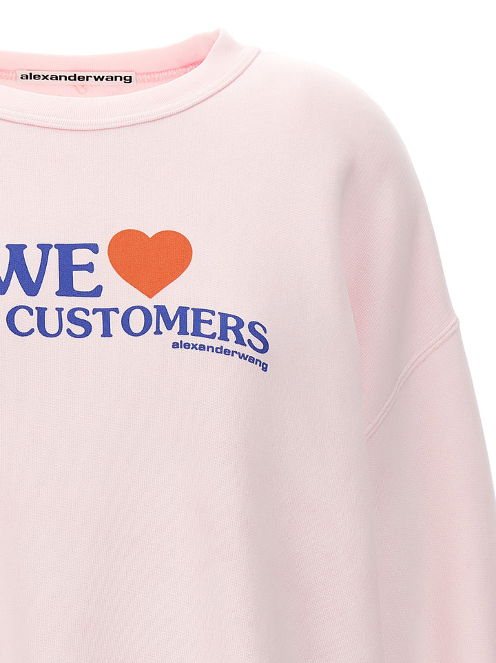 We Love Our Customers Sweatshirt Pink