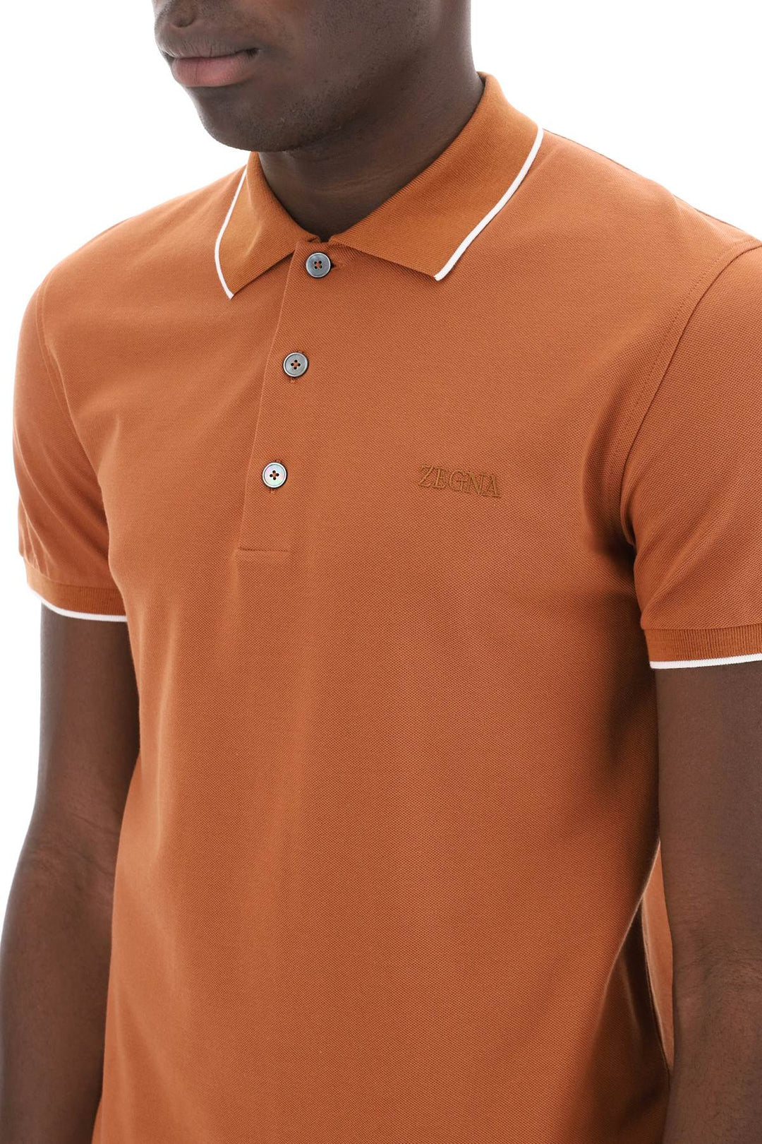 Slim Fit Polo Shirt In Stretch Cotton - Zegna - Men