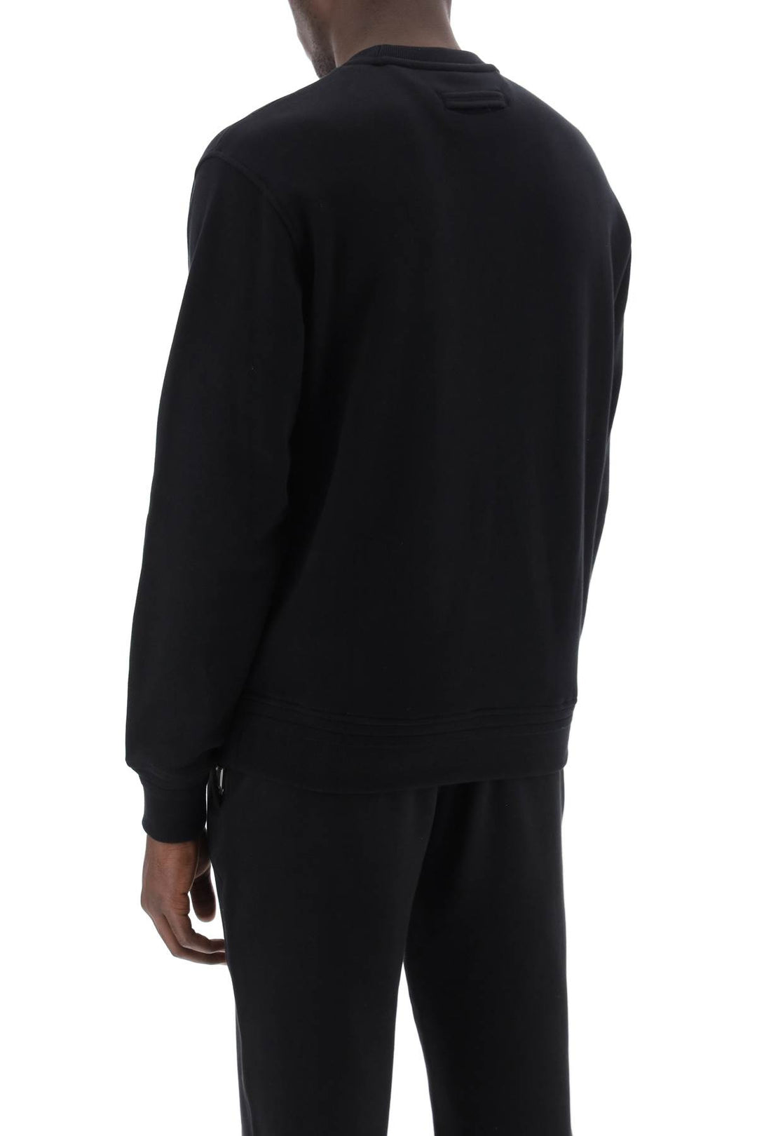 Crewneck Sweatshirt With Rubberized Logo - Zegna - Men