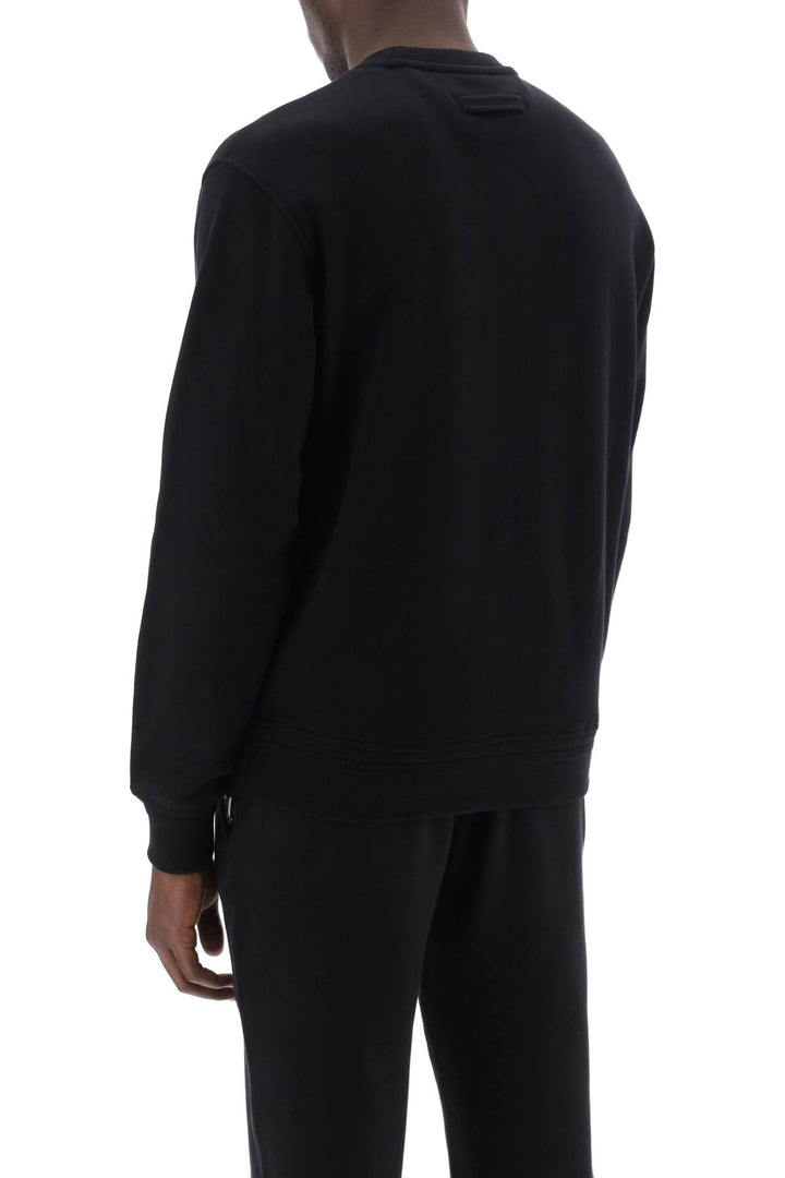 Crewneck Sweatshirt With Rubberized Logo - Zegna - Men