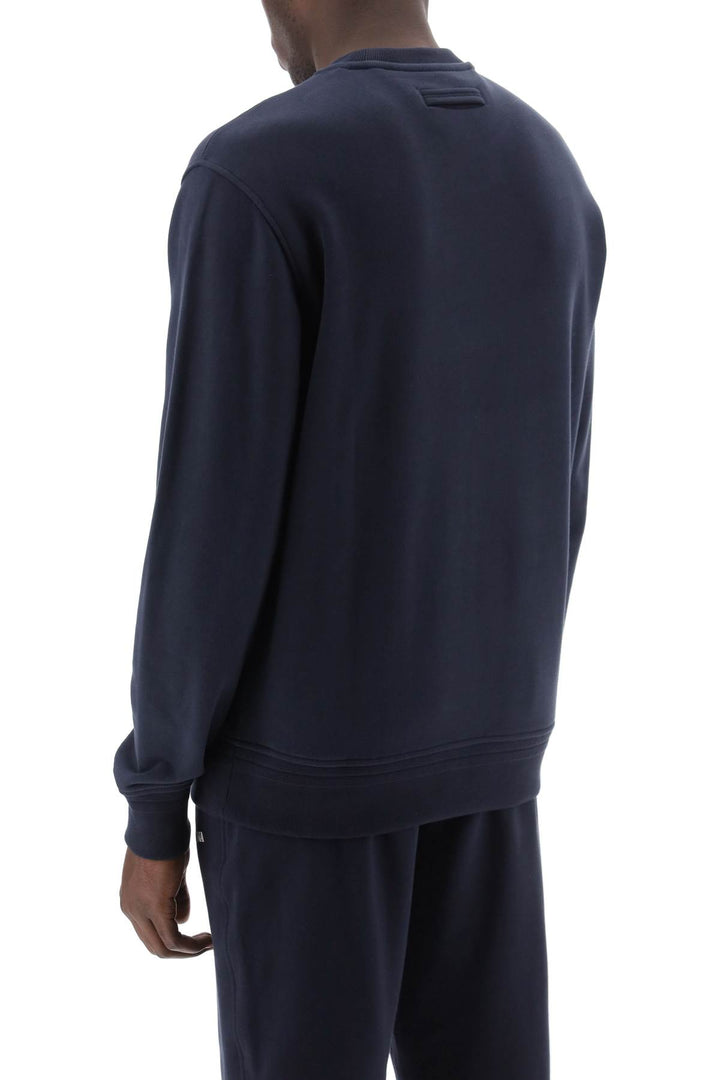 Crewneck Sweatshirt With Rubberized Logo - Zegna - Men