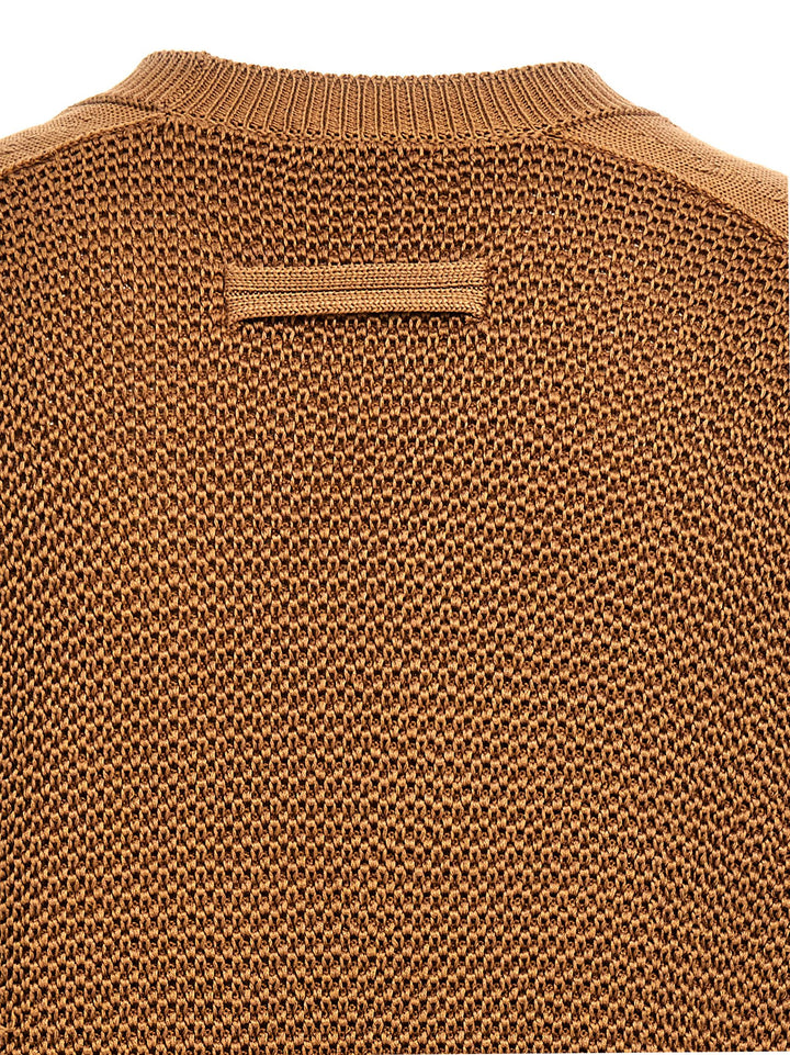 Waffle Stitch Sweater Sweater, Cardigans Beige