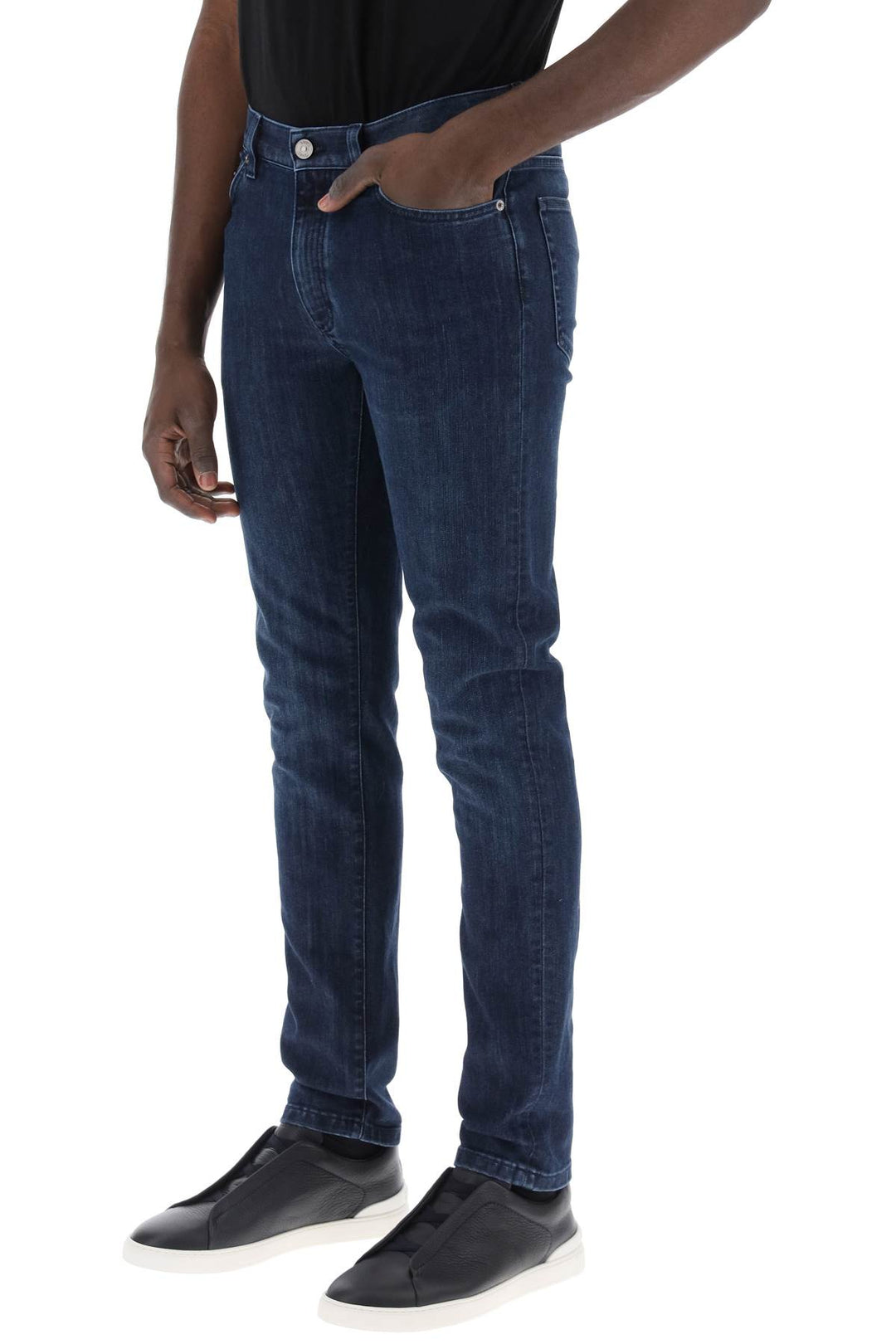 Slim Fit Jeans In Stretch Denim - Zegna - Men