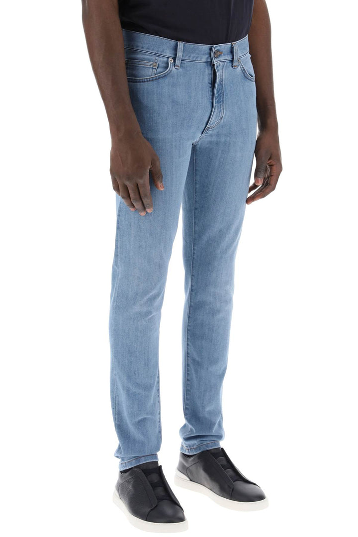 Slim Fit Jeans In Stretch Denim - Zegna - Men