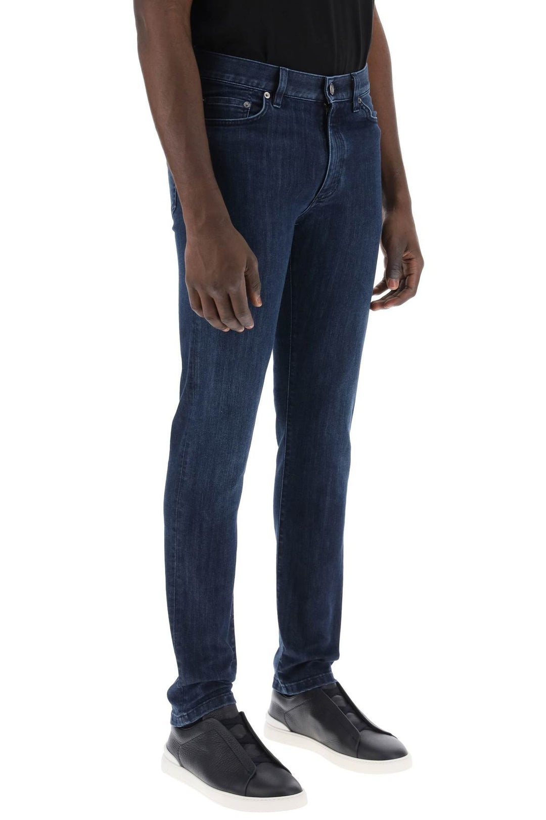 Slim Fit Jeans In Stretch Denim - Zegna - Men