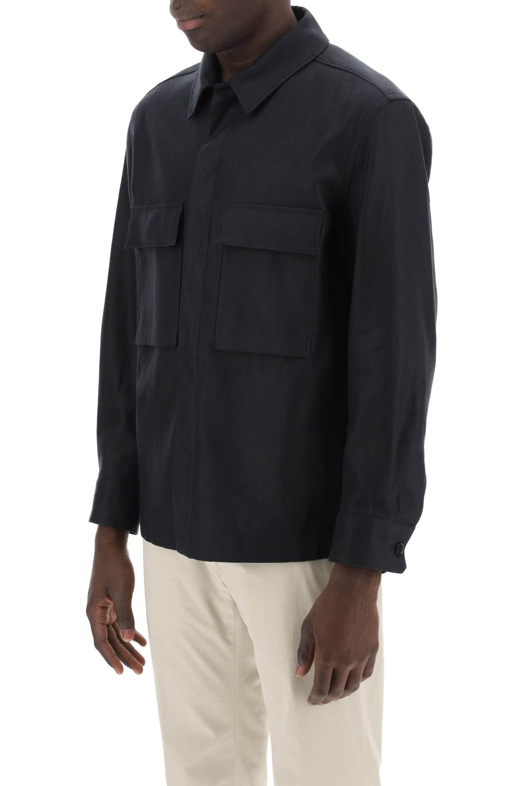 Overshirt In Oasi Linen - Zegna - Men