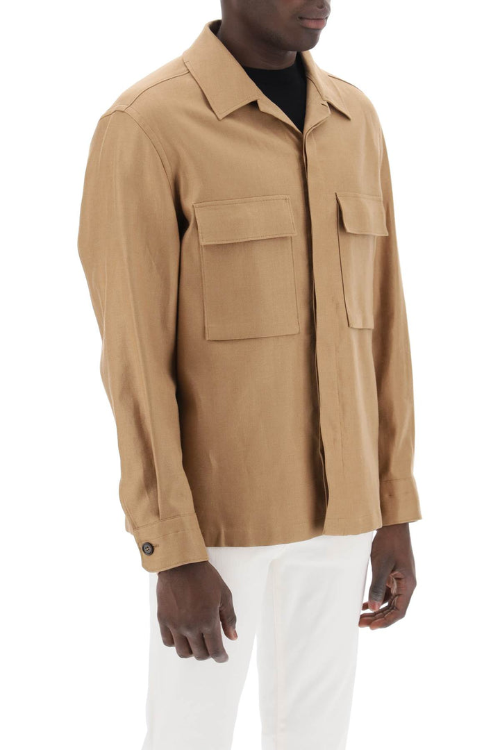 Overshirt In Oasi Linen - Zegna - Men