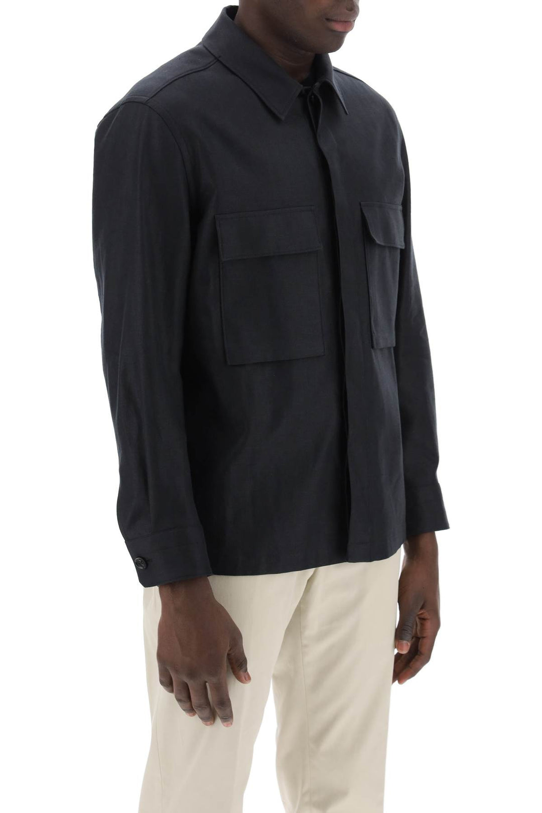 Overshirt In Oasi Linen - Zegna - Men