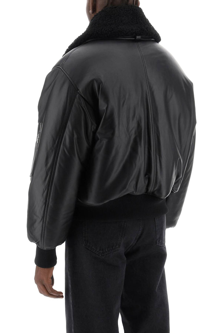 Leather Bomber Jacket - Ami Paris - Men