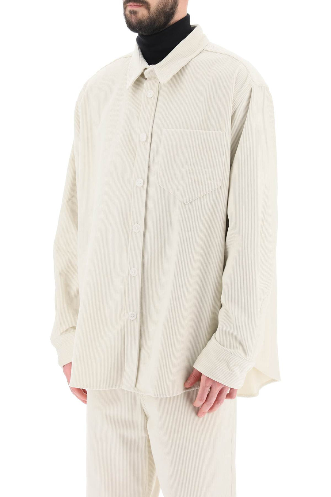 Cotton Corduroy Overshirt - Ami Paris - Men