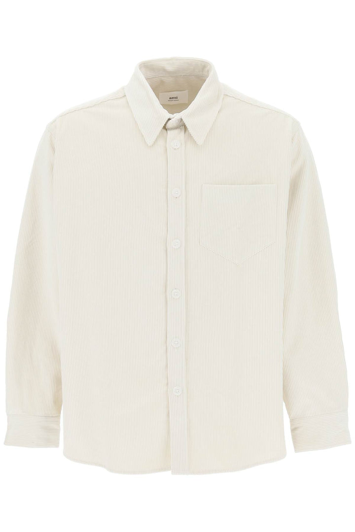 Cotton Corduroy Overshirt - Ami Paris - Men