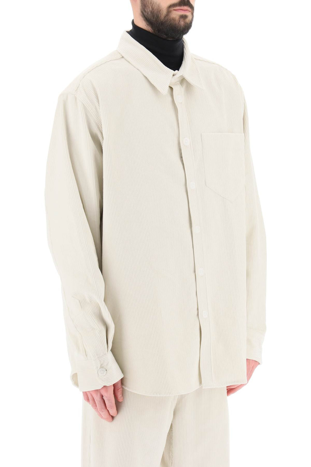 Cotton Corduroy Overshirt - Ami Paris - Men