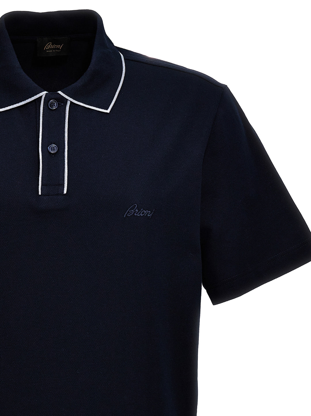 Logo Embroidery  Shirt Polo Blue