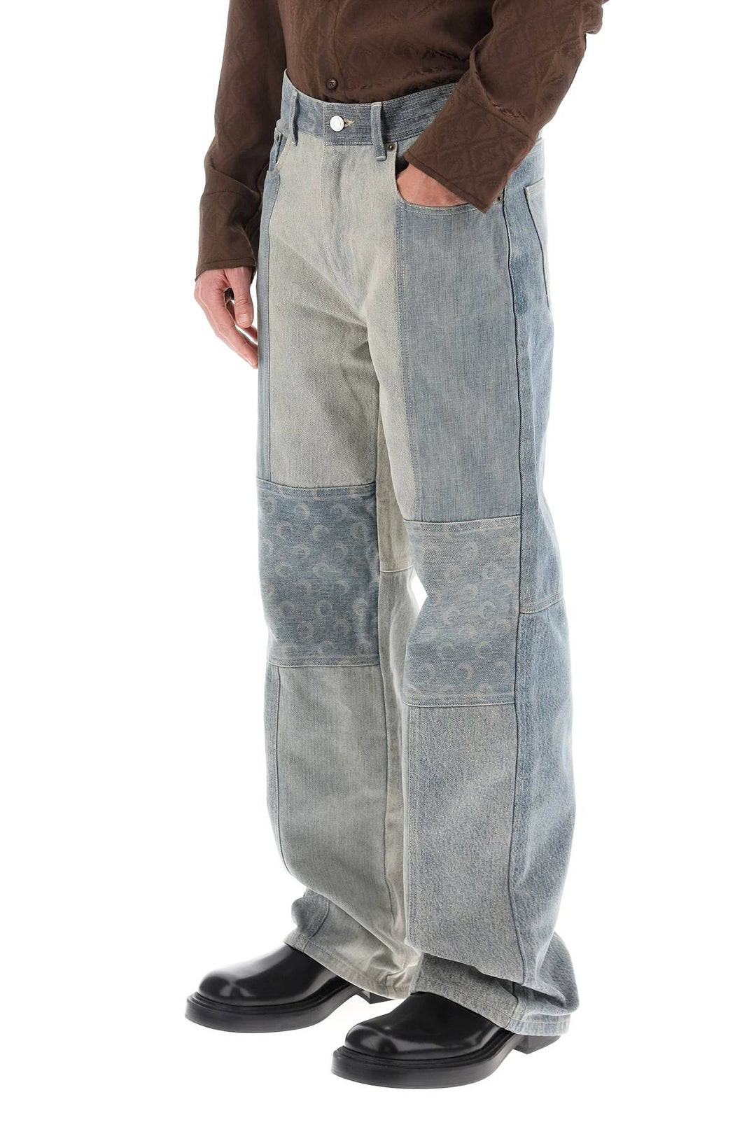 Regenerated Wide Leg Jeans - Marine Serre - Men