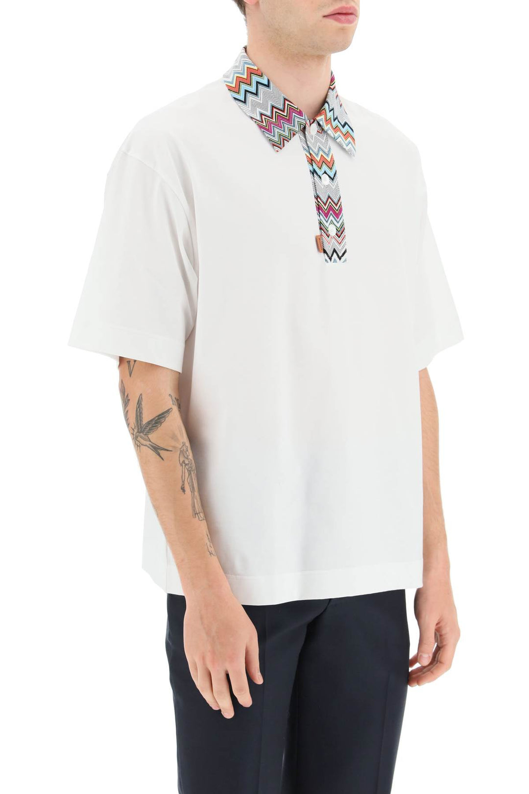 Multicolor Collar Polo Shirt - Missoni - Men