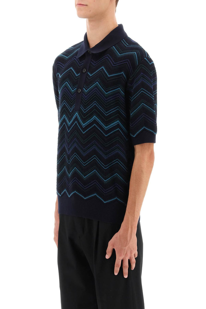 Zig Zag Cotton Polo Shirt - Missoni - Men