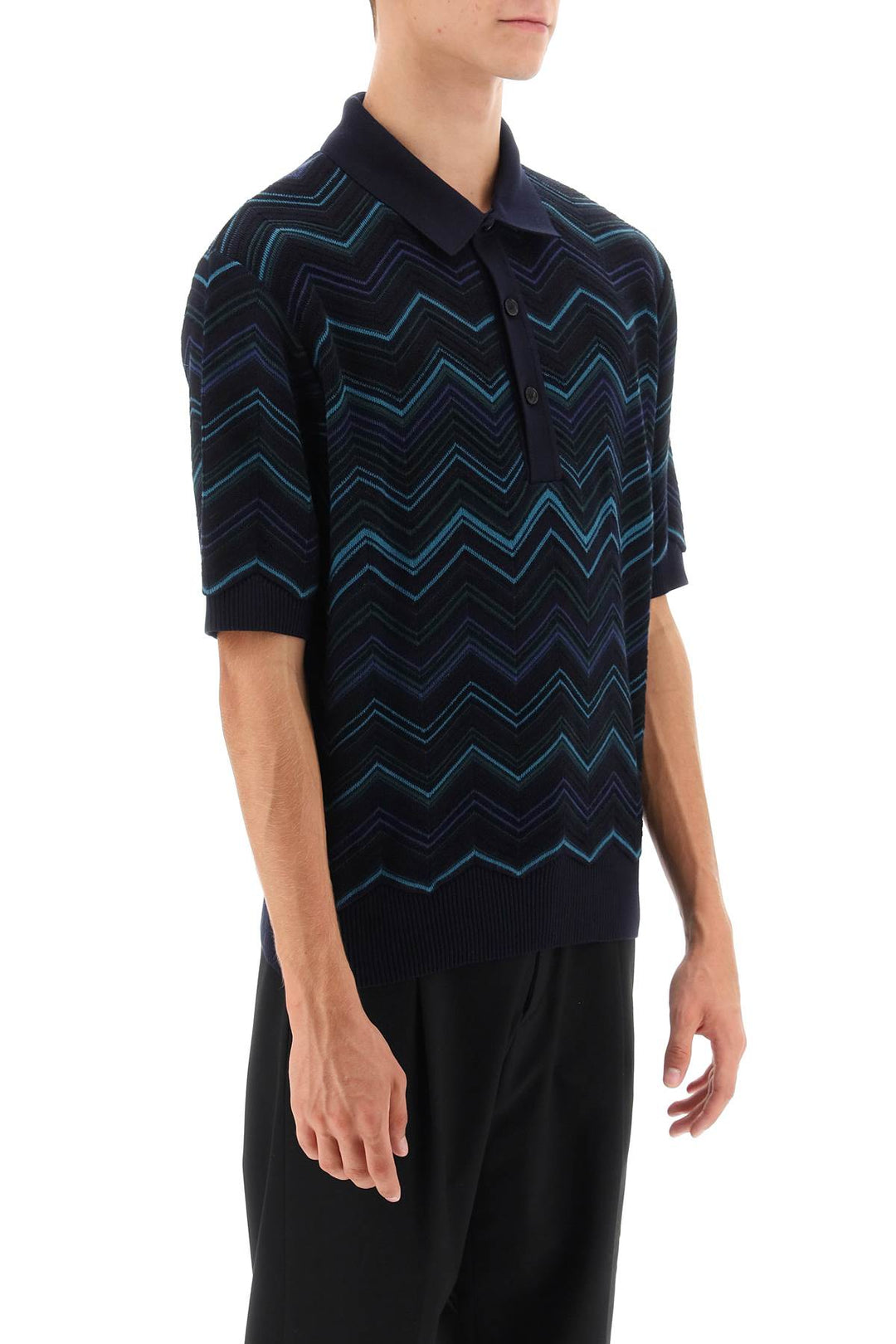 Zig Zag Cotton Polo Shirt - Missoni - Men