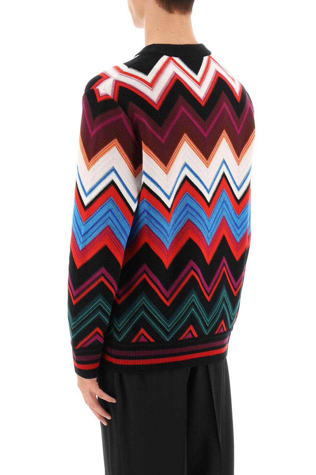 Wool Cotton Chevron Sweater - Missoni - Men