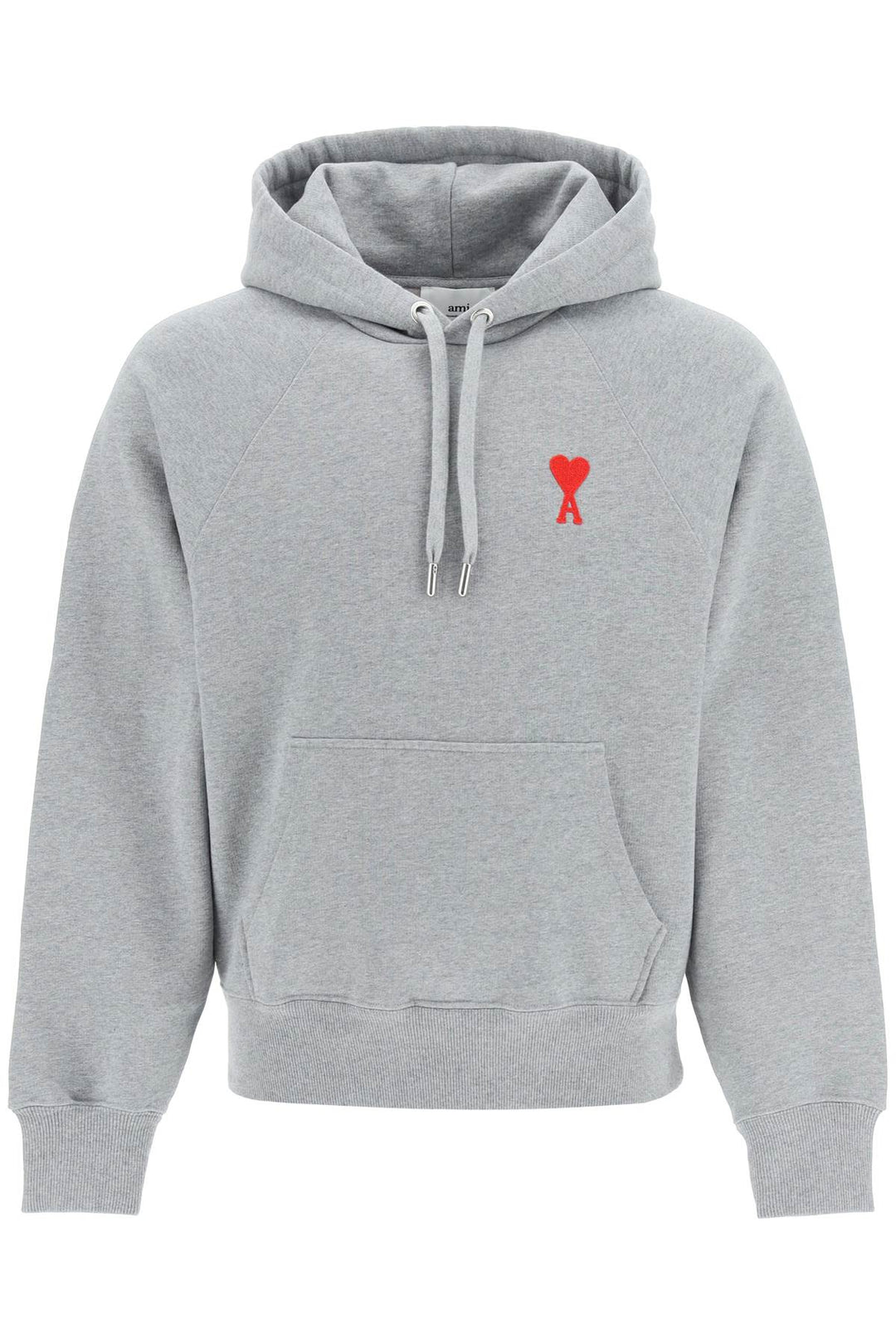 Hoodie With Logo Embroidery Detail - Ami Paris - Men